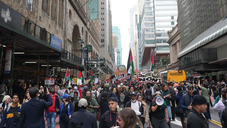 Manhattan’da Netanyahu protestosu